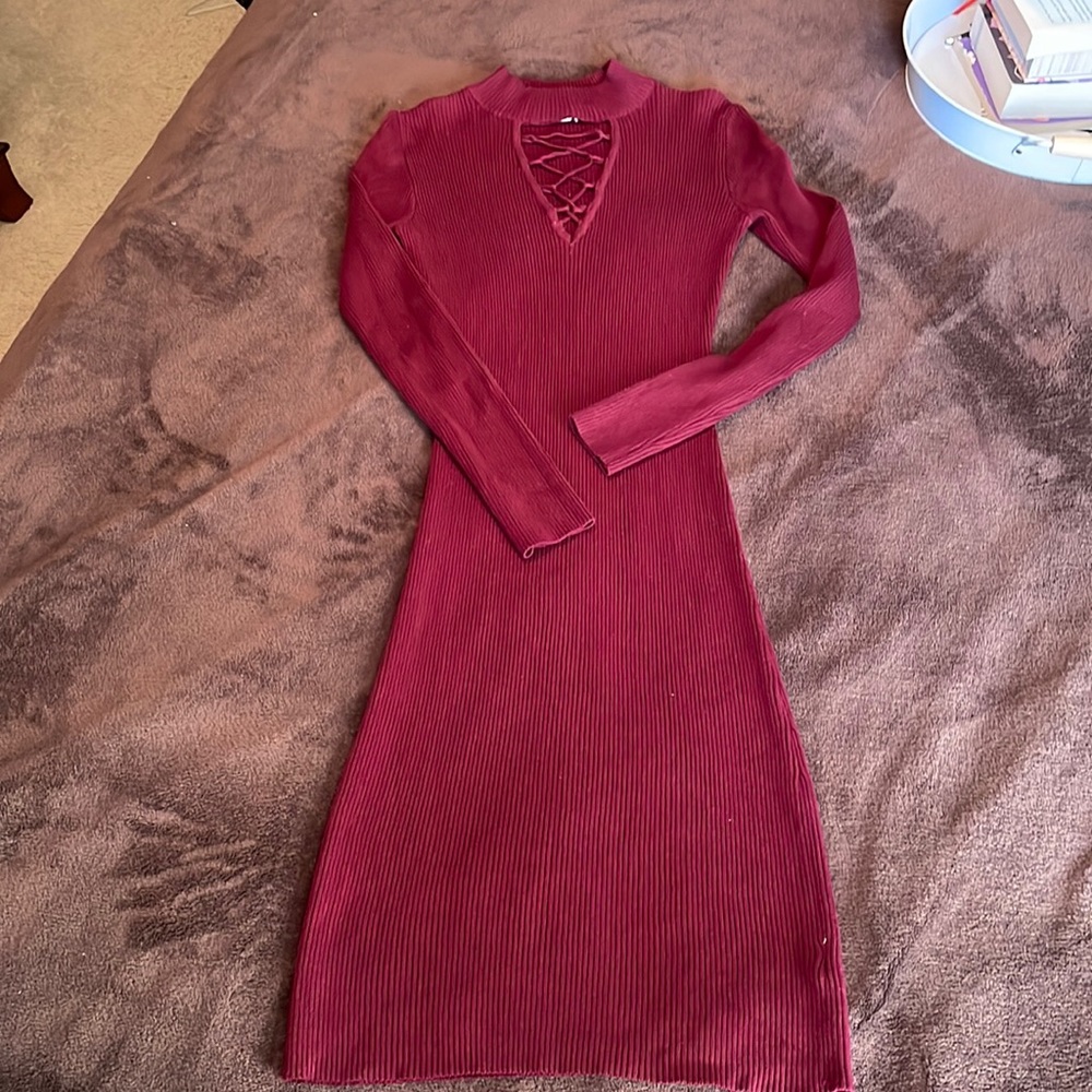 Burgundy dress, size Medium